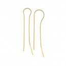Wheat-Chain-Thread-Earrings-in-9ct-Yellow-Gold Sale