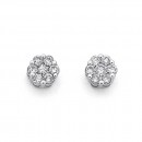 9ct-White-Gold-Diamond-Cluster-Studs-Total-Diamond-Weight33ct Sale