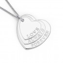 Love-Always-Forever-Heart-Pendant-in-Silver Sale