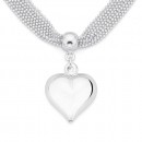 Heart-on-Diamond-Cut-Ball-Cable-Chain-in-Sterling-Silver Sale