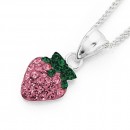 Childs-Crystal-Strawberry-Pendant-in-Sterling-Silver Sale
