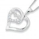 Heart-Pendant-Necklace-with-Cubic-Zirconias-in-Sterling-Silver Sale
