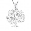 Sterling-Silver-Cubic-Zirconia-Tree-Of-Life-Pendant Sale