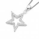 Cubic-Zirconia-Star-Pendant-Sterling-Silver Sale