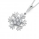 Snowflake-Pendant-with-Cubic-Zirconias-in-Sterling-Silver Sale