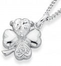 Cubic-Zirconia-Clover-Pendant-in-Sterling-Silver Sale