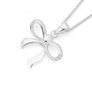 Sterling-Silver-Cubic-Zirconia-Bow-Pendant Sale