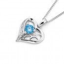 Blue-Cubic-Zirconia-Cubic-Zirconia-Heart-Pendant-in-Sterling-Silver Sale