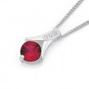 Synthetic-Ruby-Cubic-Zirconia-Pendant-in-Silver Sale