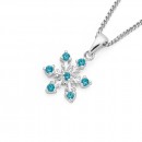 Blue-Cubic-Zirconia-Snowflake-Pendant-in-Sterling-Silver Sale