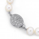 45cm-Freshwater-Pearl-Cubic-Zirconia-Necklet-in-Sterling-Silver Sale