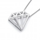 Diamond-Shape-Pendant-in-9ct-White-Gold Sale