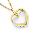 Two-Tone-Heart-Pendant-in-9ct-Yellow-and-White-Gold Sale