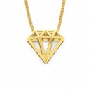 3D-Diamond-Shaped-Pendant-in-9ct-Yellow-Gold Sale