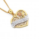 Tri-Tone-Grandma-Heart-Pendant-in-9ct-Gold Sale