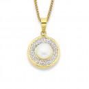 9ct-Gold-Crystal-Freshwater-Pearl-Pendant Sale