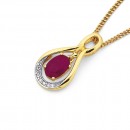 9ct-Ruby-Diamond-Pendant Sale