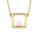 9ct-Freshwater-Pearl-Square-Necklet Sale
