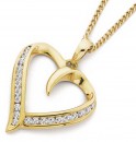 9ct-Diamond-Heart-Pendant-Total-Diamond-Weight25ct Sale