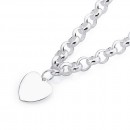 Sterling-Silver-45cm-Belcher-Bolt-Ring-with-15mm-Heart Sale