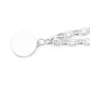 Sterling-Silver-19cm-Oval-Belcher-Bracelet-with-Disc Sale
