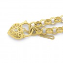 9ct-19cm-Belcher-Bracelet-with-Diamond-Padlock Sale