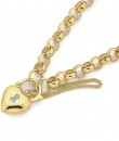 9ct-19cm-Belcher-Bracelet-with-Diamond-Set-Padlock Sale