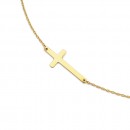 19cm-Cross-Belcher-Bracelet-in-9ct-Yellow-Gold Sale