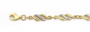 20cm-Two-Tone-Triple-Flame-Link-Bracelet-in-9ct-Yellow-and-White-Gold Sale