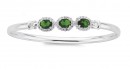 Sterling-Silver-Green-Cubic-Zirconia-Cubic-Zirconia-Cluster-Bangle Sale