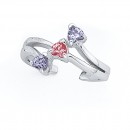 Silver-Pink-Lavender-Cubic-Zirconia-Toe-Ring Sale