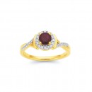 9ct-Ruby-and-Diamond-Halo-Ring Sale