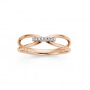 9ct-Rose-Gold-Diamond-Row-Crossover-Ring Sale