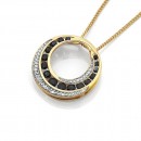 Sapphire-Diamond-Circular-Pendant-in-9ct-Yellow-Gold Sale