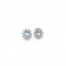 Sterling-Silver-Cubic-Zirconia-and-Blue-Topaz-Stud-Earrings Sale