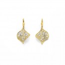 9ct-Two-Tone-Diamond-Cut-Flower-Earrings Sale