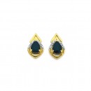 9ct-Blue-Sapphire-and-Diamond-Studs Sale