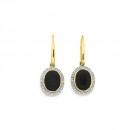 9ct-Onyx-and-Diamond-Earrings Sale