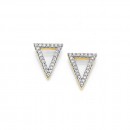 9ct-Diamond-Set-Triangle-Earrings Sale