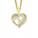 9ct-Diamond-Swirls-Heart-Pendant Sale