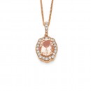 9ct-Rose-Gold-Morganite-and-Diamond-Pendant Sale