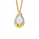 9ct-Diamond-and-Opal-Swirl-Twist-Pendant Sale
