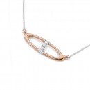 9ct-Rose-Gold-Diamond-Necklet-with-White-Gold-Chain Sale