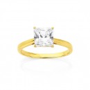 9ct-Cubic-Zirconia-Solitaire-Ring Sale