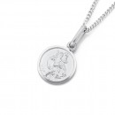 St-Christopher-Pendant-in-9ct-White-Gold Sale