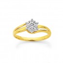 9ct-Gold-Diamond-Flower-Dress-Ring Sale