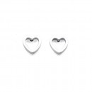 Sterling-Silver-Open-Heart-Stud-Earrings-7mm Sale