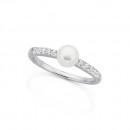 Freshwater-Pearl-Cubic-Zirconia-Ring-in-Sterling-Silver Sale