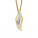 9ct-Diamond-Swirl-Pendant Sale