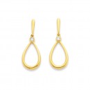9ct-Pear-Shape-Drop-Earrings-with-Diamond Sale